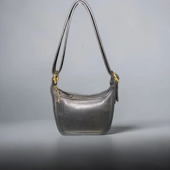 VTG Coach Janice Legacy Bag 9950 Black Leather Brass Convertible Y2K Costa Rica - Picture 3 of 10